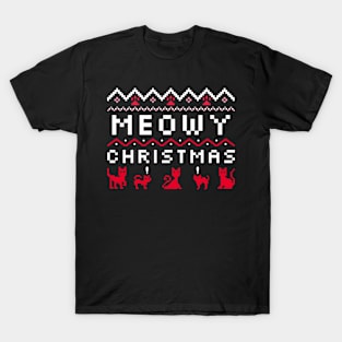 Merry Christmas in cat T-Shirt